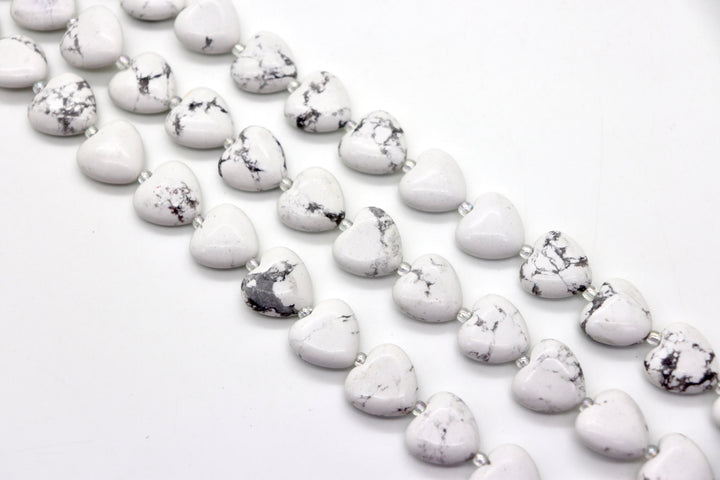 Semi-precious Heart Shaped Natural Stones 14mm