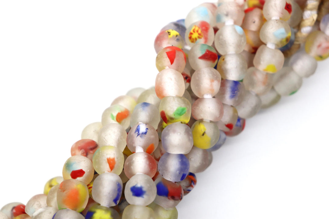 African Sea Glass Beads 10mm