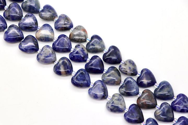 Semi-precious Heart Shaped Natural Stones 14mm