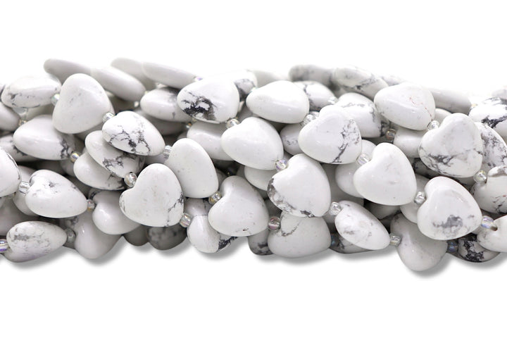 Semi-precious Heart Shaped Natural Stones 14mm