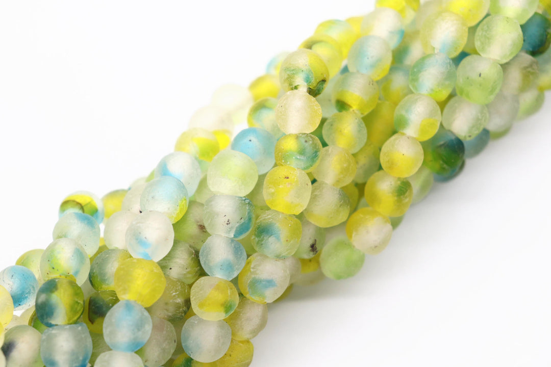 African Sea Glass Beads 10mm