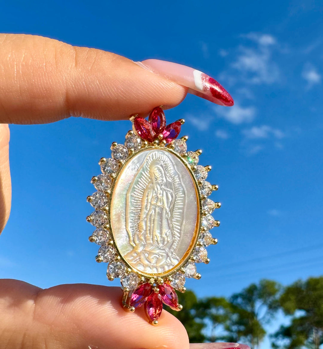 Guadalupe Pearl Rosary Pendant