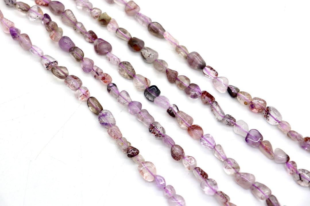 Natural Super 7 Stone Pebbles Beads