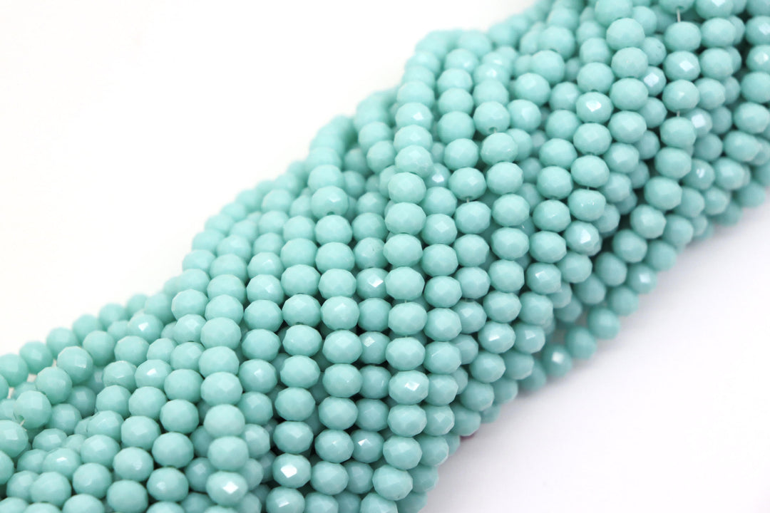 Faceted Crystal Rondelle Teal & Turquoise Collection