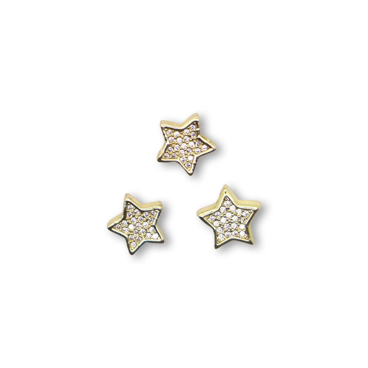 18kt Gold Plated Micro Pave Star Spacer