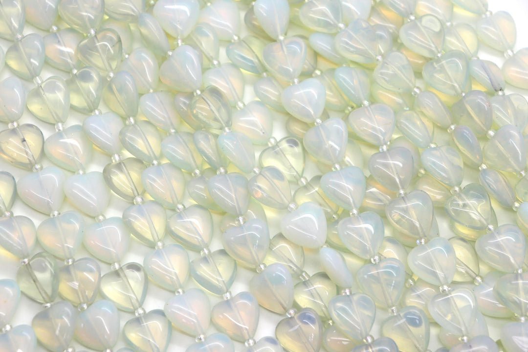 Semi-precious Heart Shaped Natural Stones 14mm