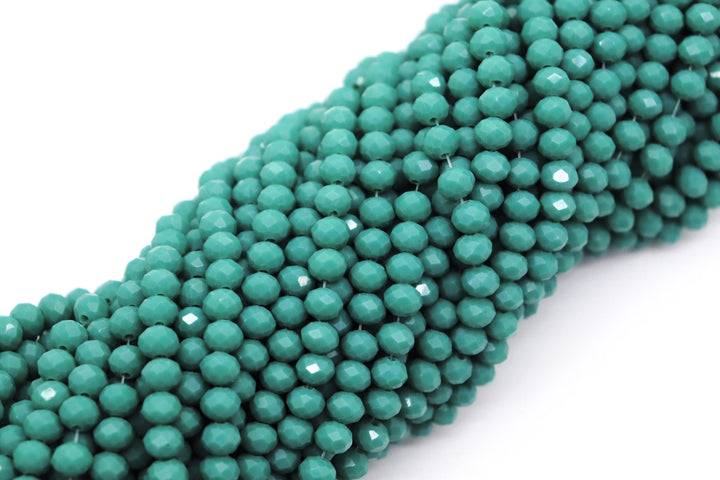 Faceted Crystal Rondelle Teal & Turquoise Collection