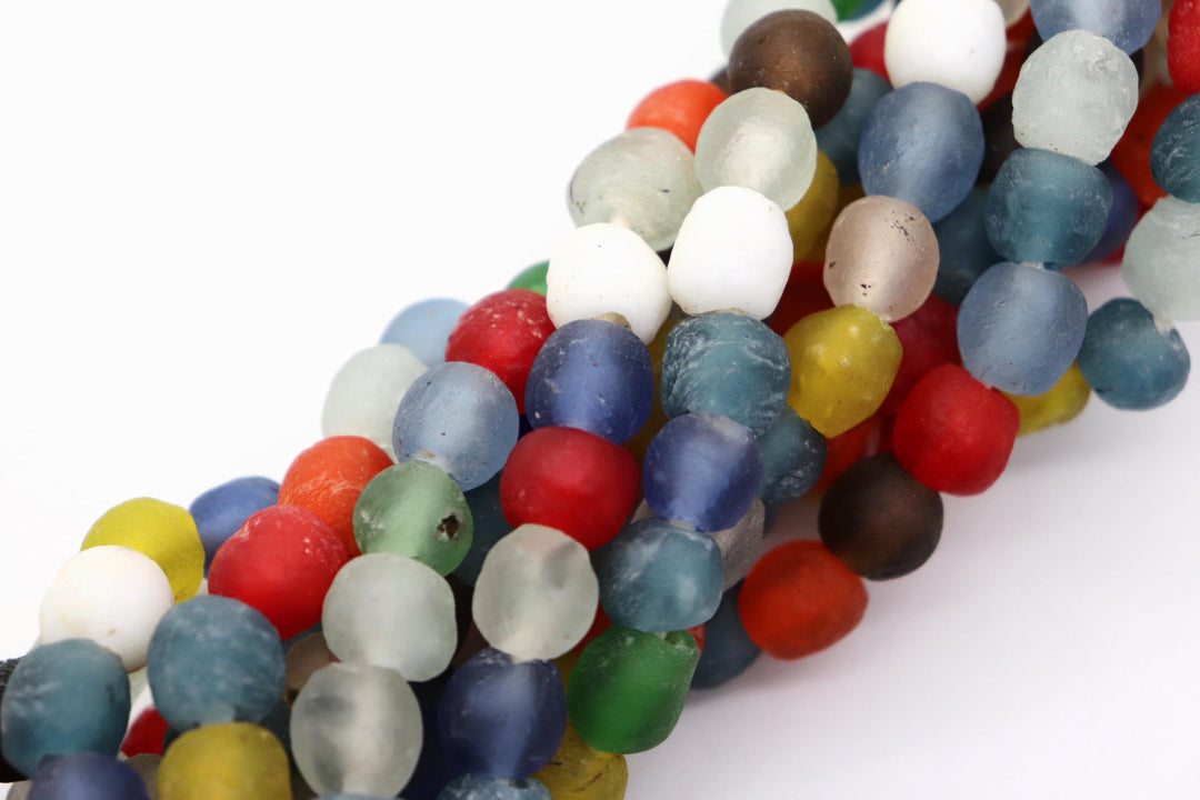 African Sea Glass Beads 10mm