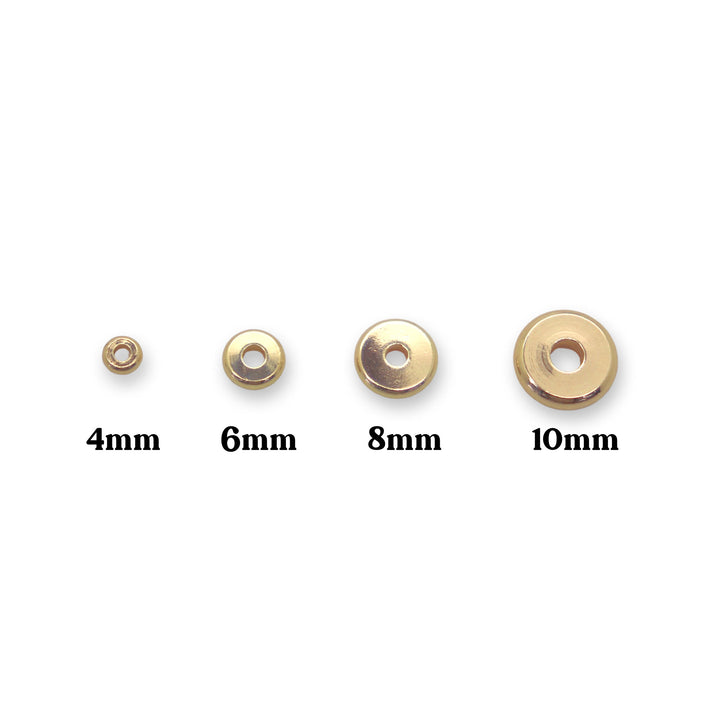 18kt Gold Plated Donut Round Spacers