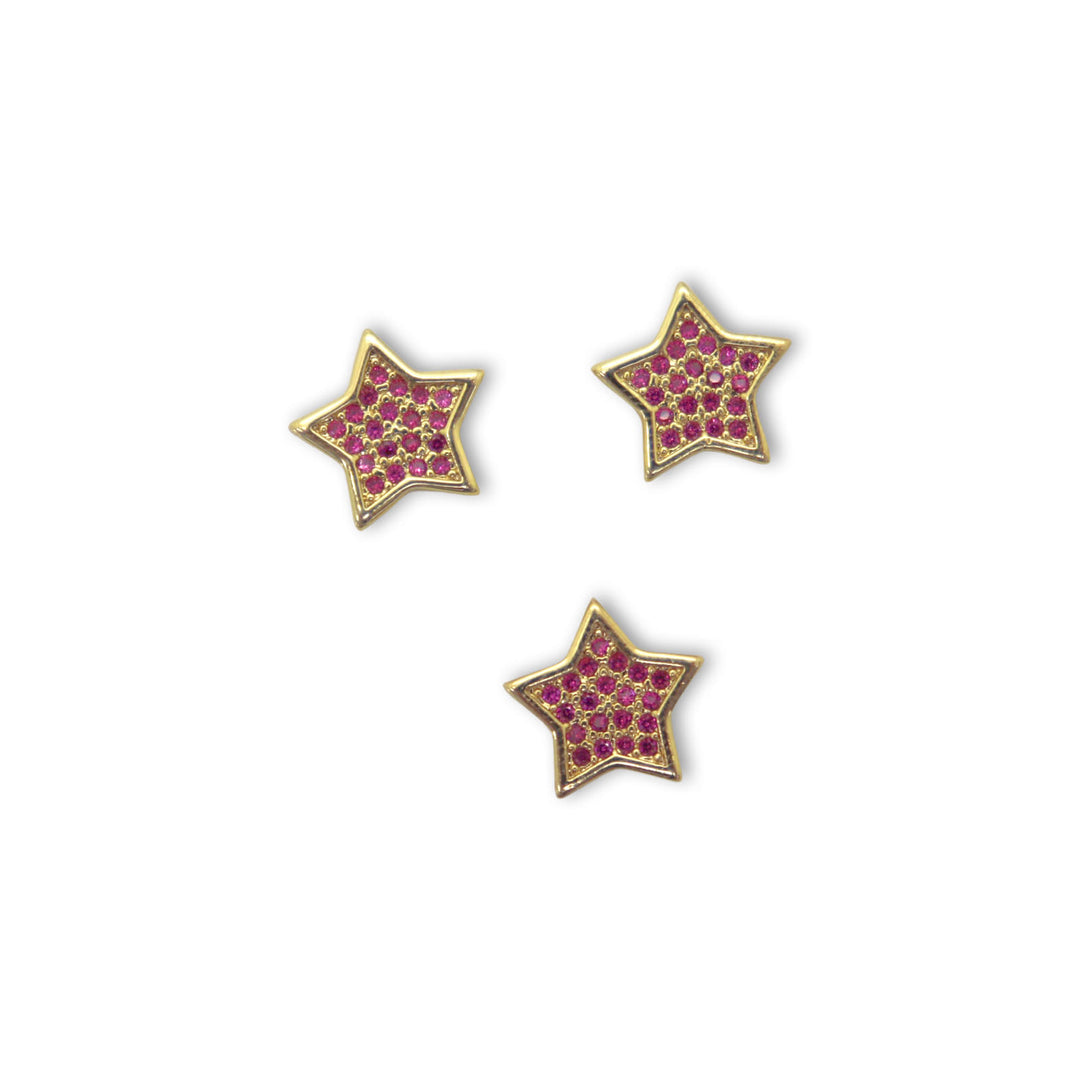 18kt Gold Plated Micro Pave Star Spacer