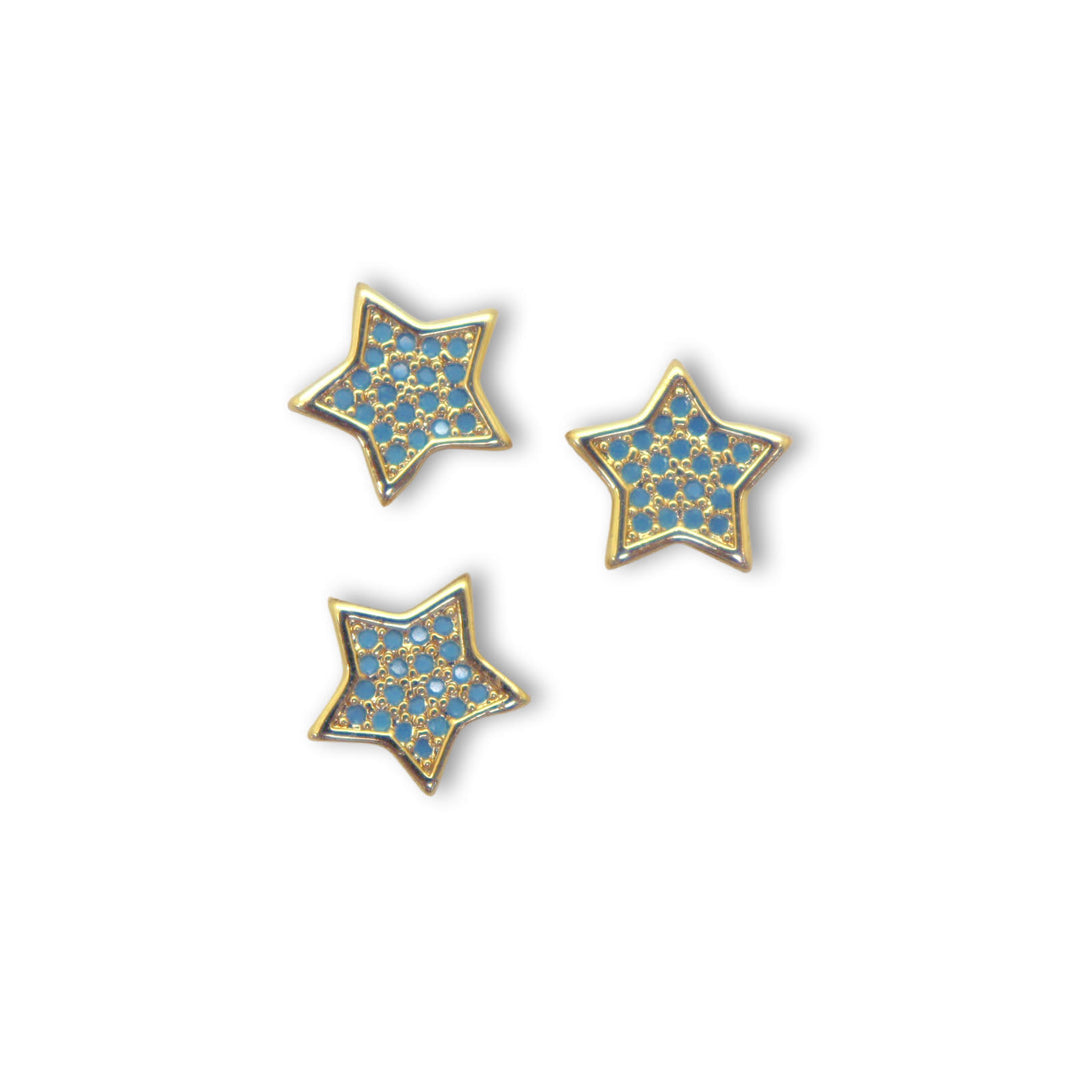 18kt Gold Plated Micro Pave Star Spacer