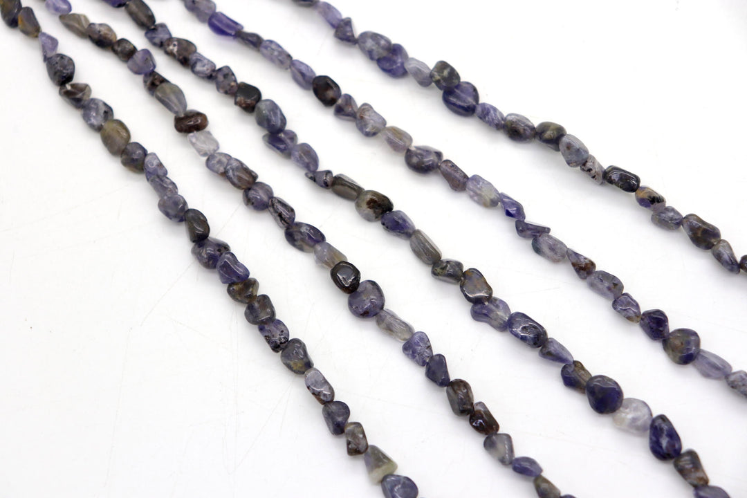 Natural Iolite Pebbles Beads