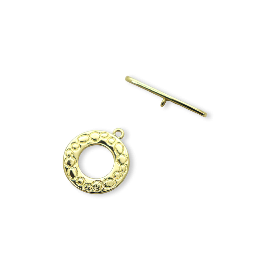 Round Indian plated Texture Toggle Clasp