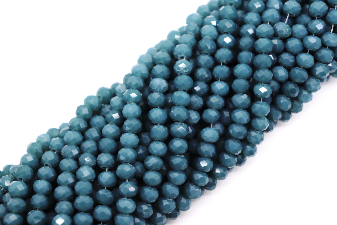 Faceted Crystal Rondelle Teal & Turquoise Collection