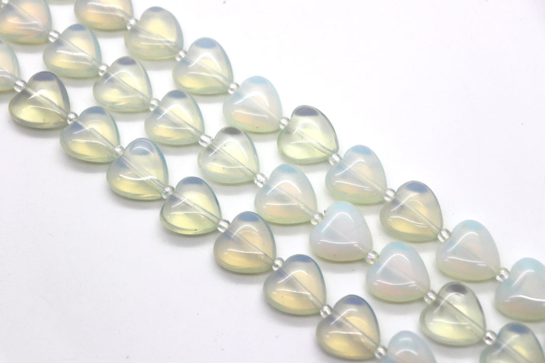 Semi-precious Heart Shaped Natural Stones 14mm