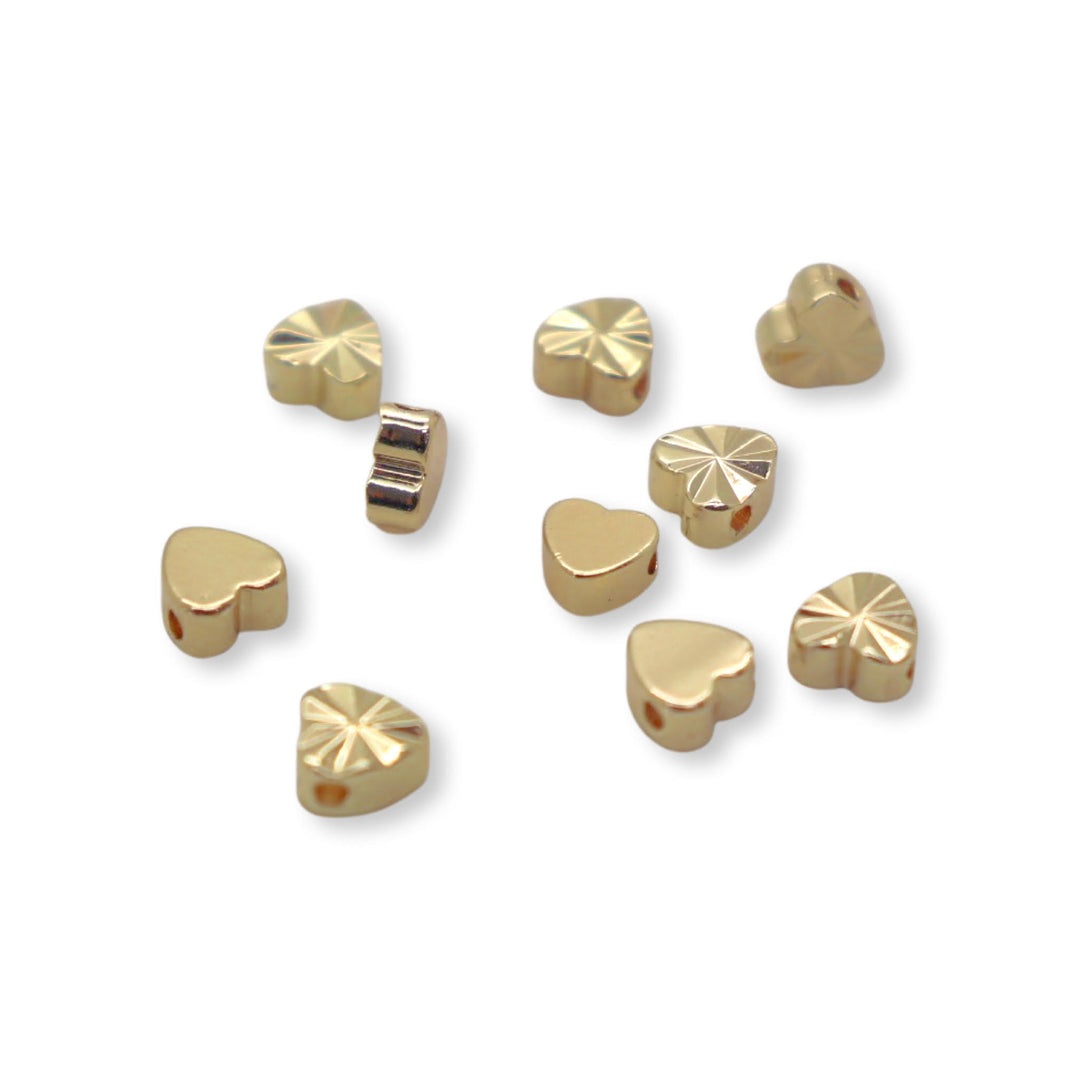 18Kt Gold plated Heart Spacers