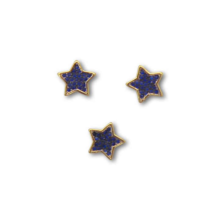 18kt Gold Plated Micro Pave Star Spacer