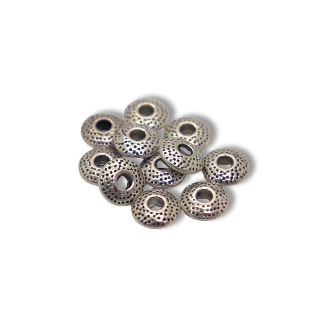 Antique Silver Flat Spacer Beads