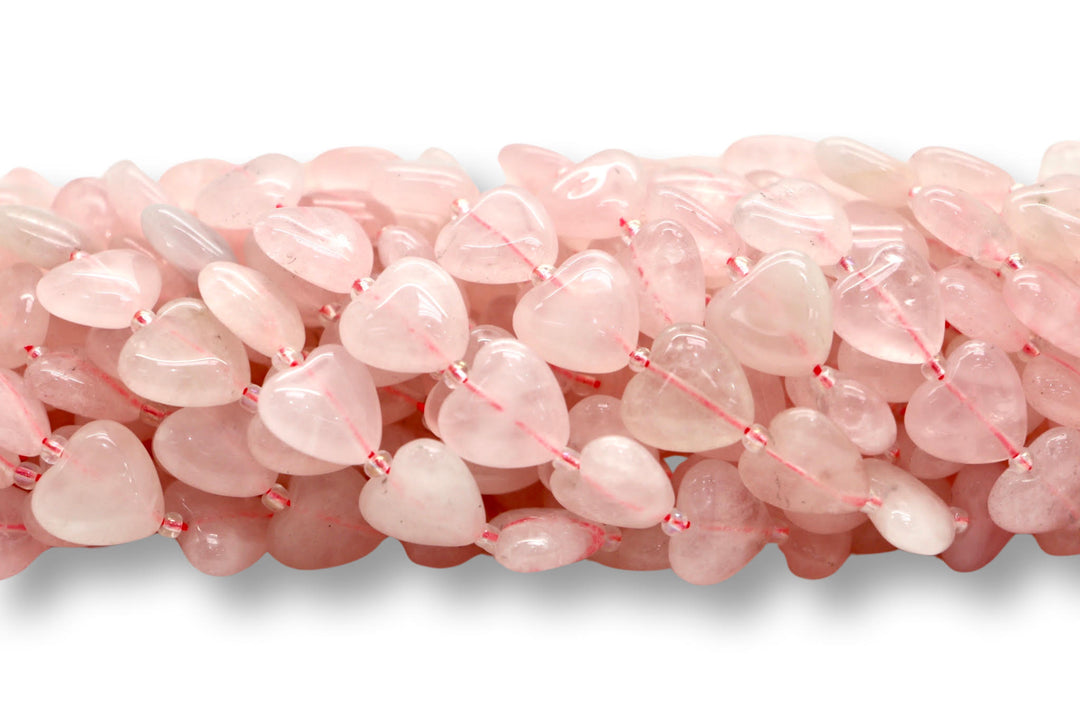 Semi-precious Heart Shaped Natural Stones 14mm