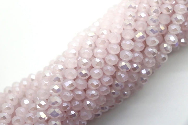 Faceted Crystal Rondelle Pink Collection