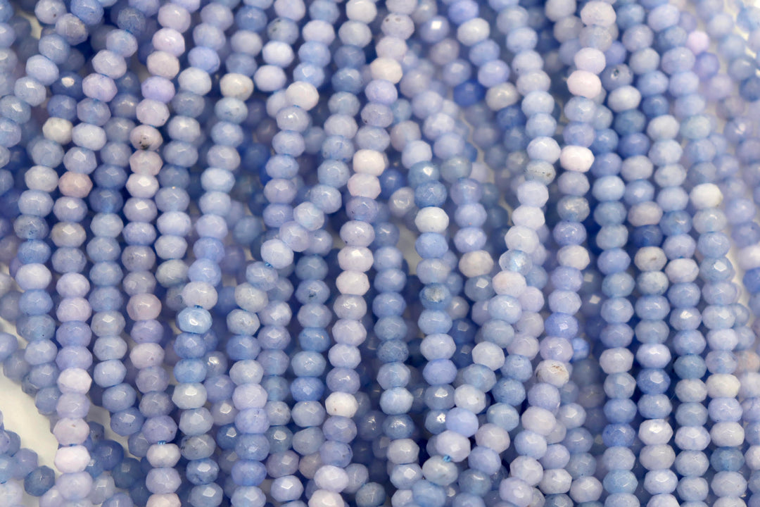 4mm Semi-Precious Dyed Agate Rondelle Faceted