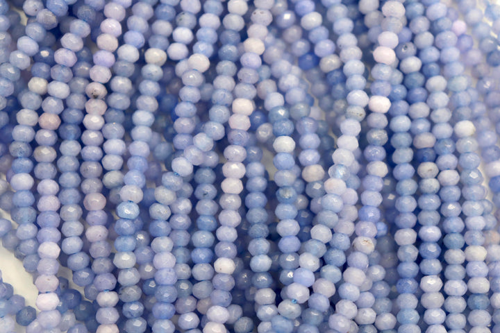 4mm Semi-Precious Dyed Agate Rondelle Faceted