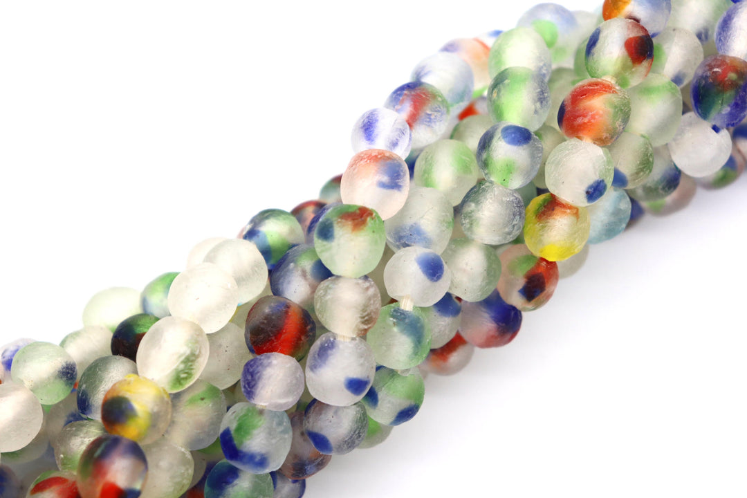 African Sea Glass Beads 10mm