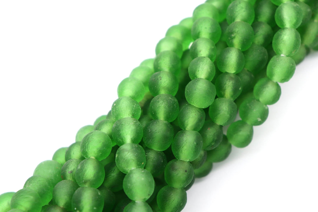 African Sea Glass Beads 10mm