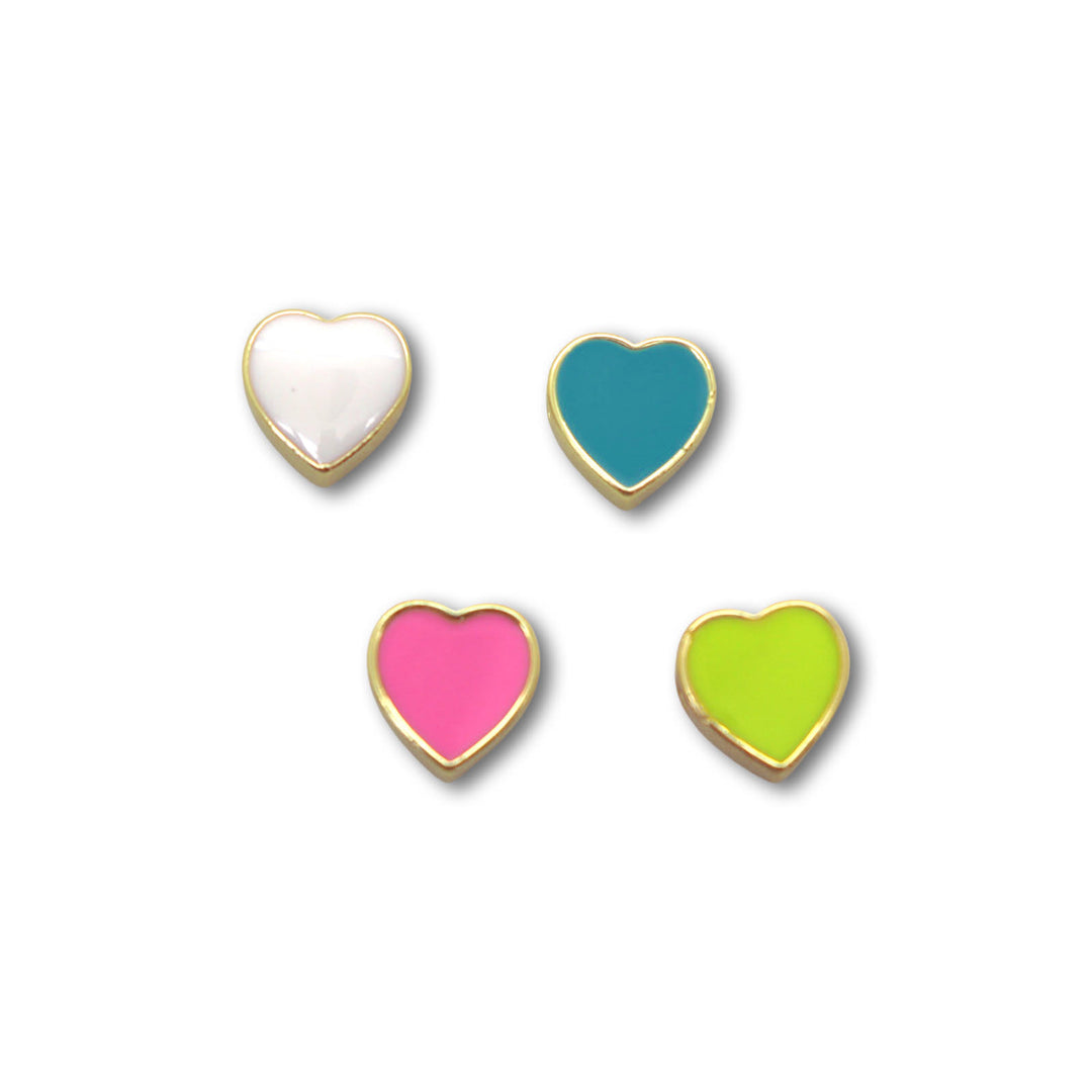 Enamel 18kt Gold plated Heart Spacer