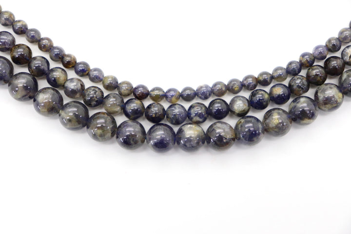 Blue Iolite Round Smooth Bead