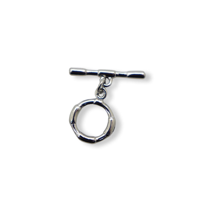 Round Stainless Steel Texture Toggle Clasp