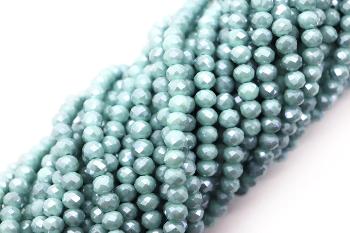 Faceted Crystal Rondelle Teal & Turquoise Collection