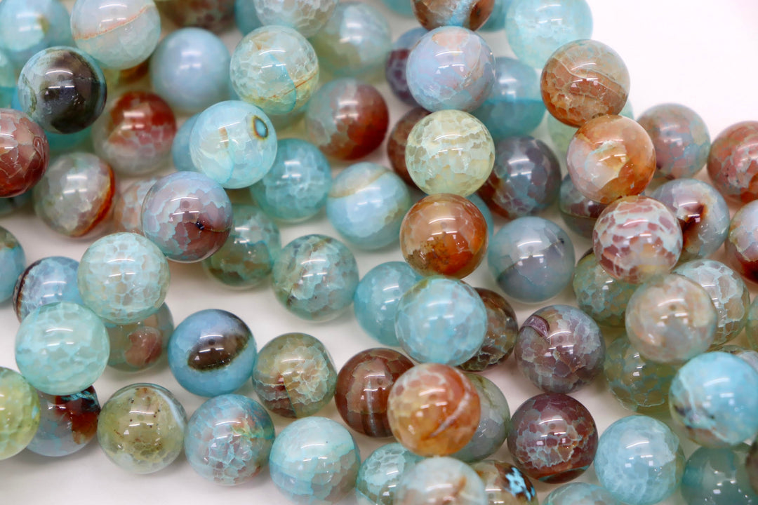 12mm  Semi-Precious Natural and Dyed Agate Round Smooth