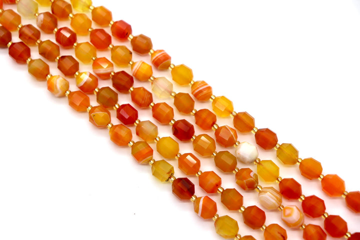 Dyed Lace Agate Prism-Cut Beads