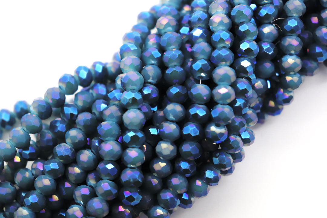 Faceted Crystal Rondelle Blue Collection