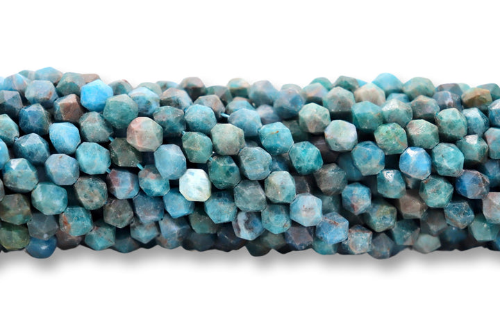 Semi-precious Natural Gemstones Star-cut Beads Strand