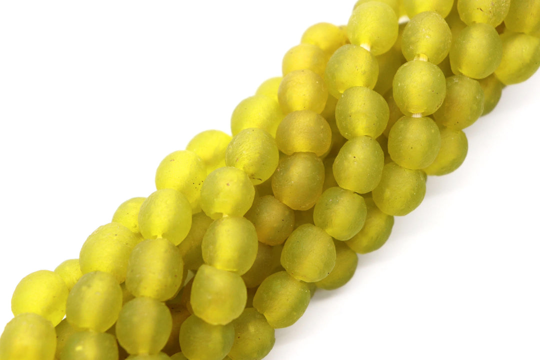 African Sea Glass Beads 10mm